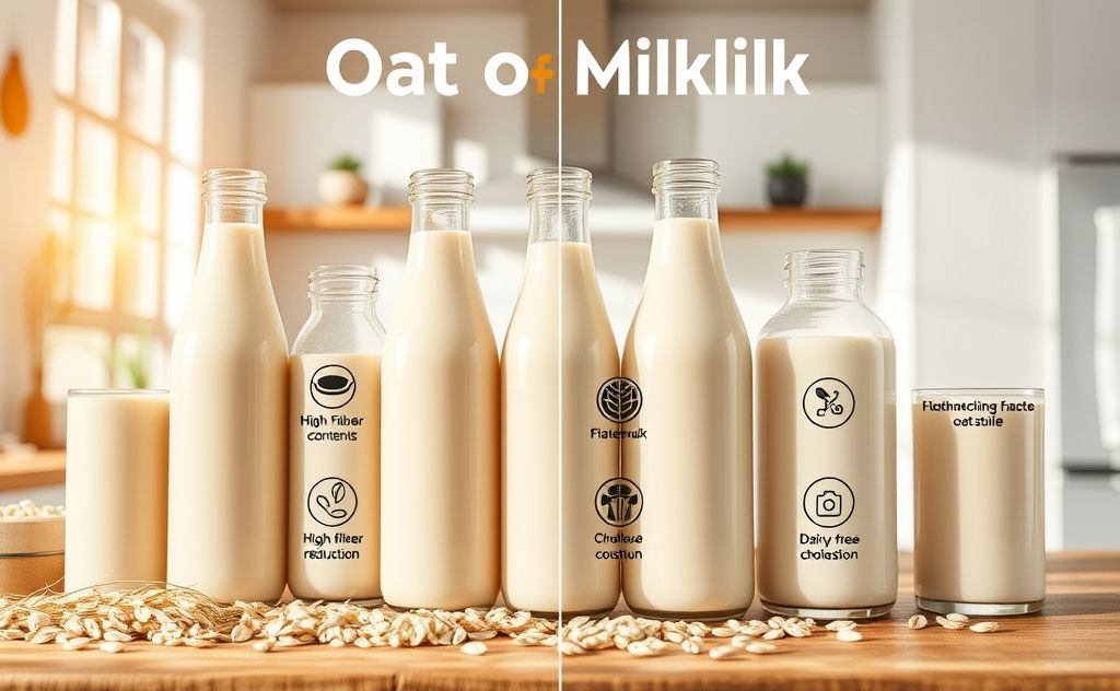 Oat beverage comparison with oat milk benefits