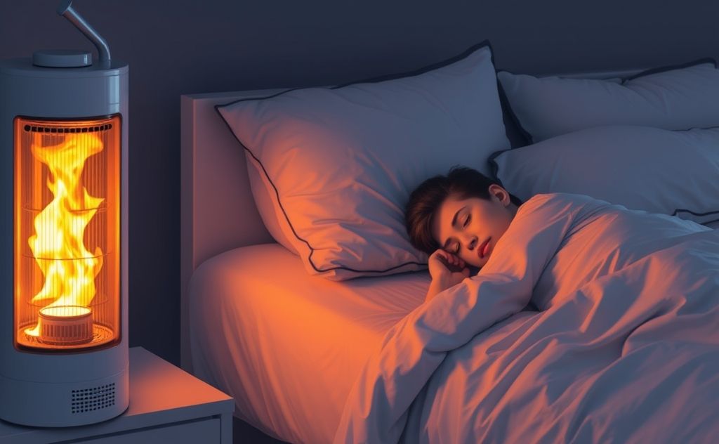 Oil heater safety during sleep at night