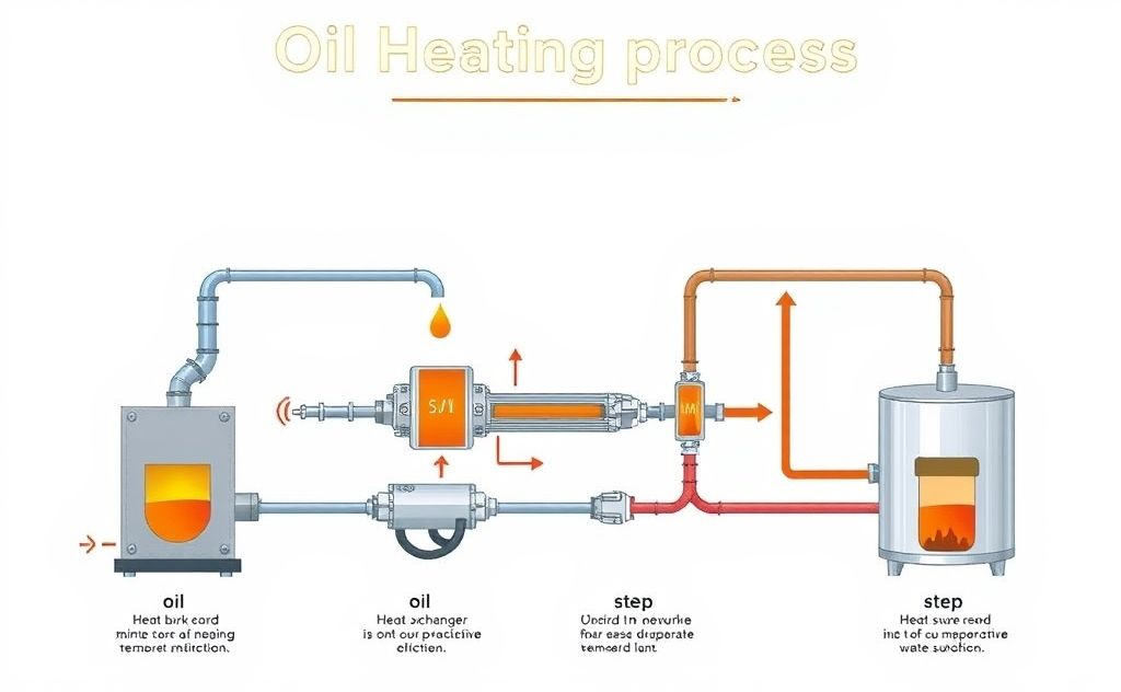 Oil heating process step by step diagram