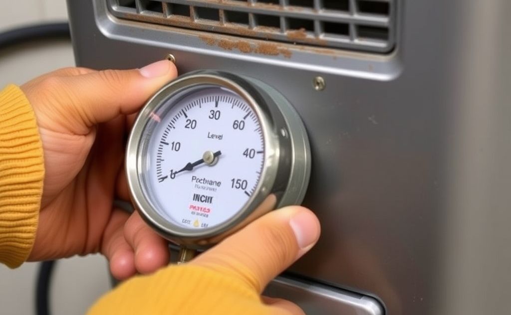 Oil level check for portable heater maintenance
