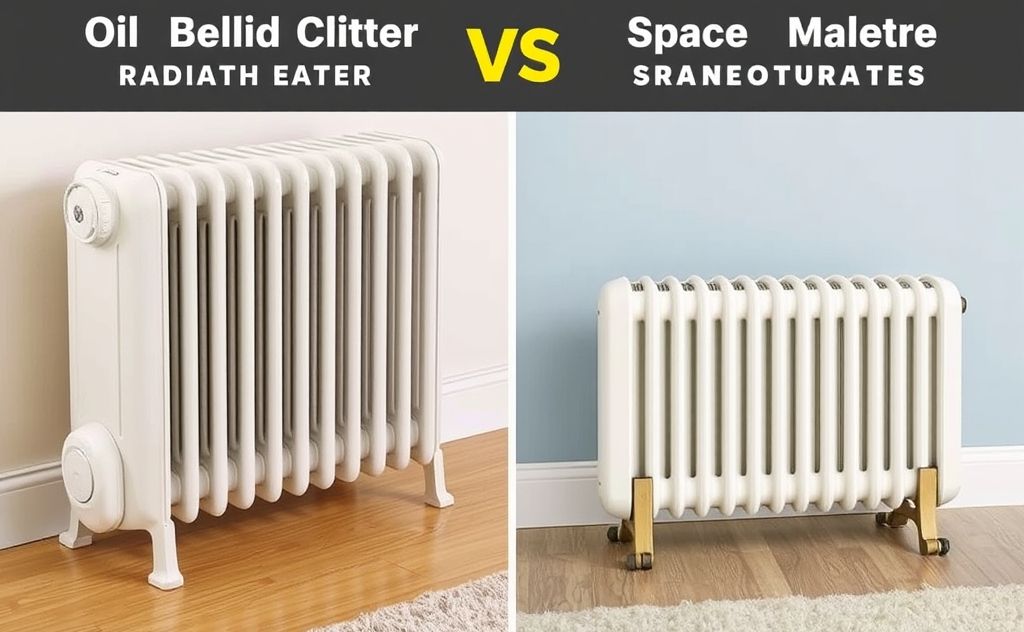 Oil-filled radiator heater and space heater comparison.