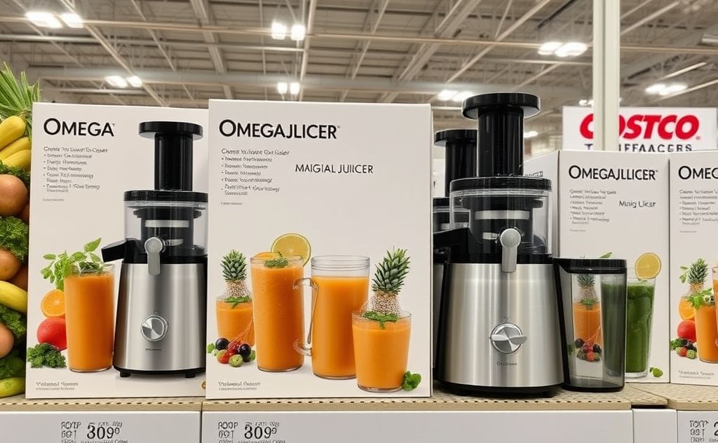 Omega Juicer on display at Costco store