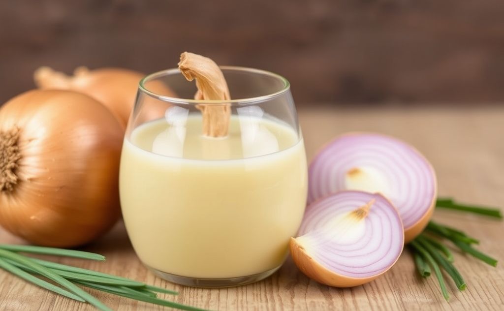 Onion juice application for hair growth tips