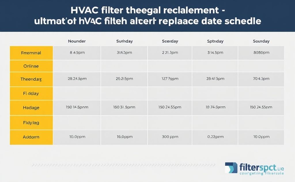 Optimal HVAC filter replacement schedule guide