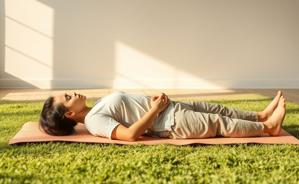 Optimal body position for alert meditation lying down