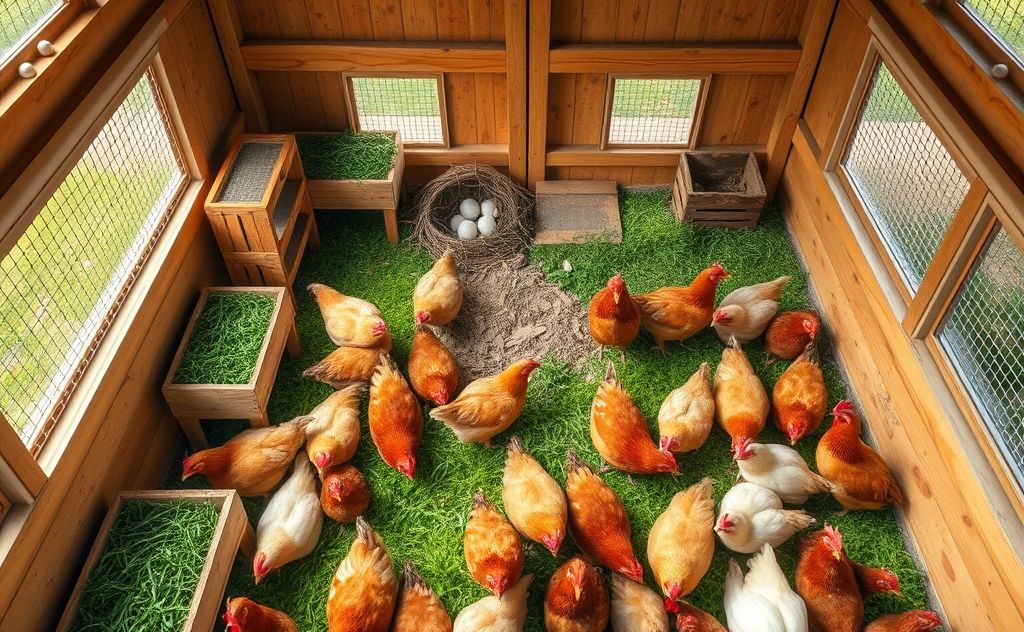 Optimal chicken count for a 6x6 coop setup