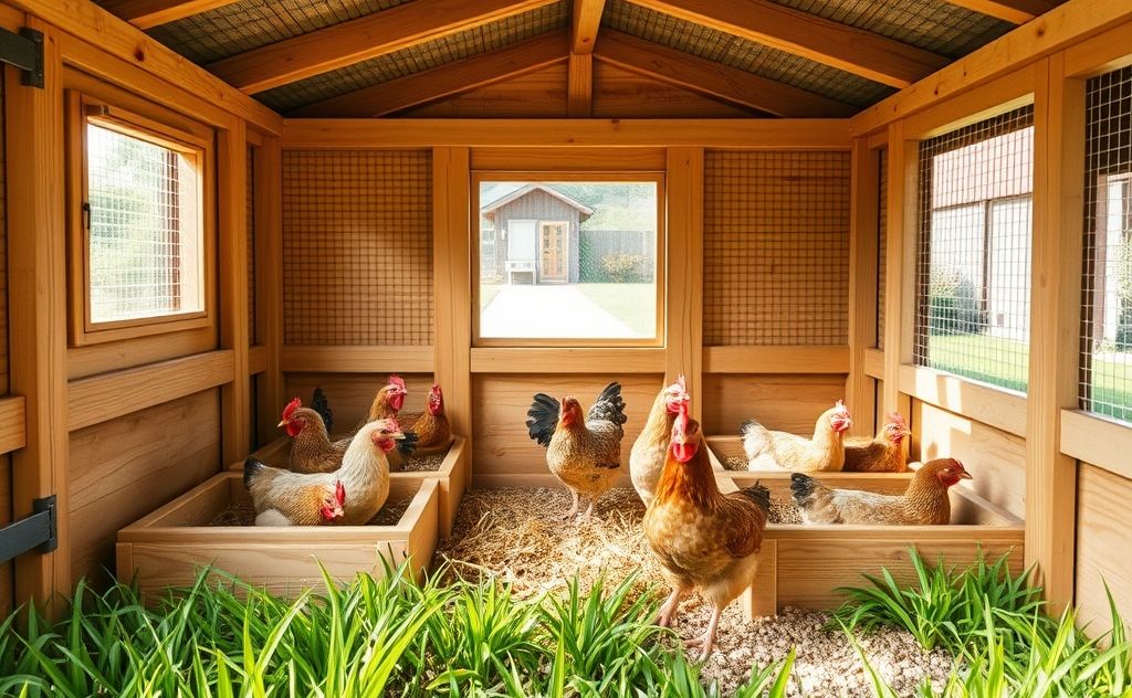 Optimal coop size for 10 happy chickens