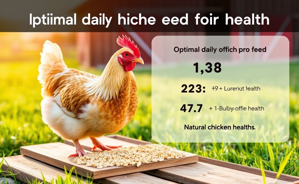 Optimal daily chicken feed amount for health