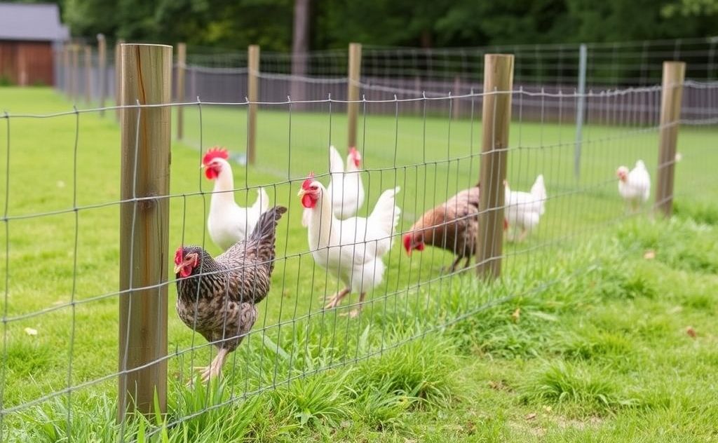 Optimal fence height for chickens protection