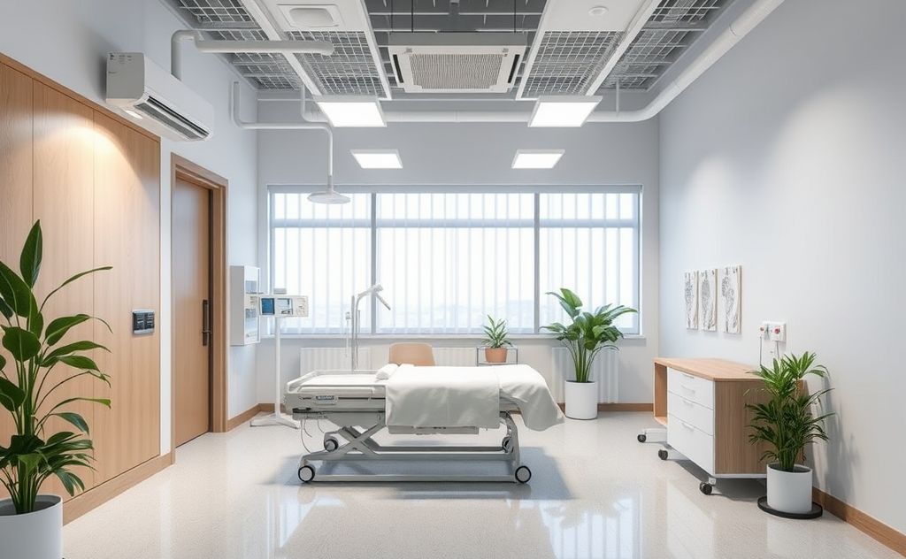 Optimal humidity levels in healthcare spaces