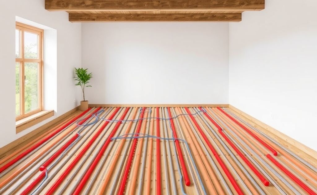 Optimal layout for hydronic heating under floor