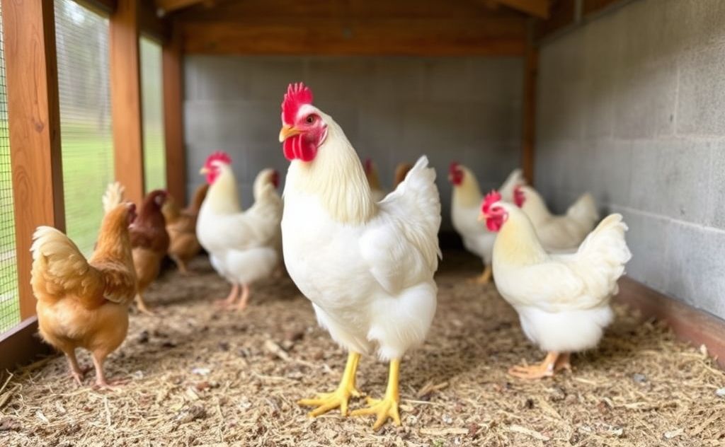 Optimal space requirements for raising chickens