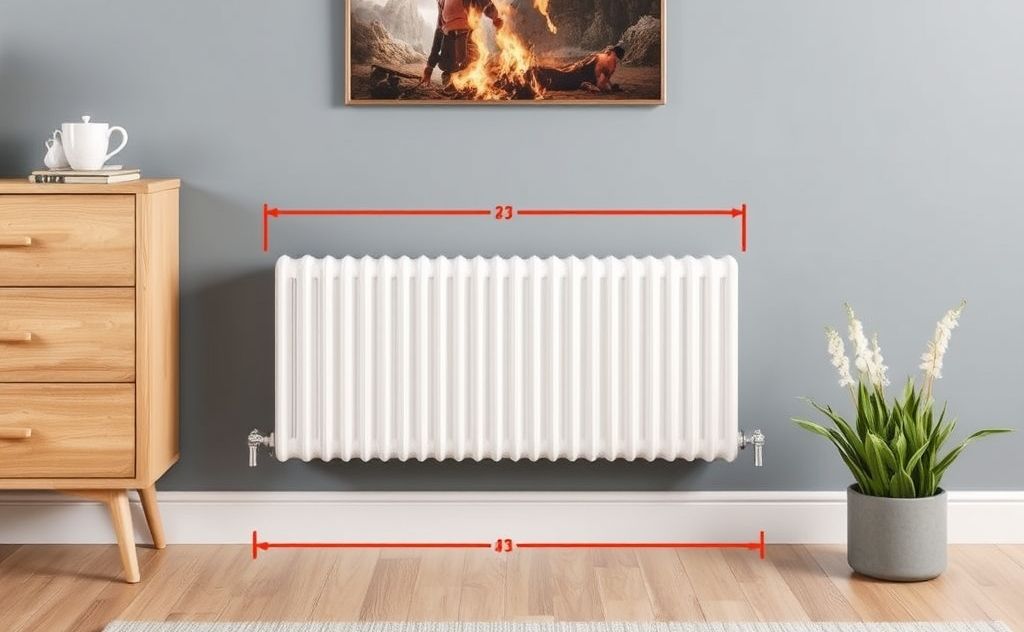 Optimal spot for central heating radiator placement