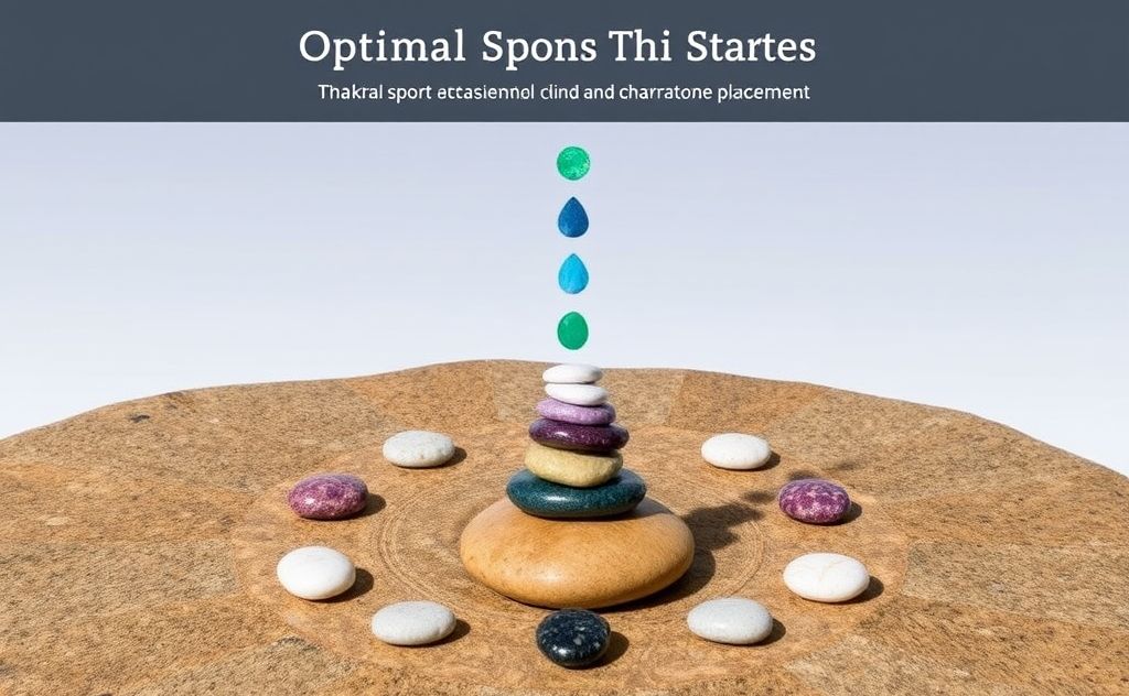 Optimal spots for chakra stone placement