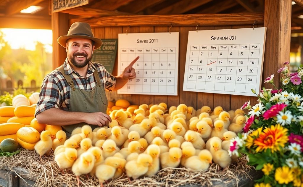 Optimal time for purchasing baby chickens