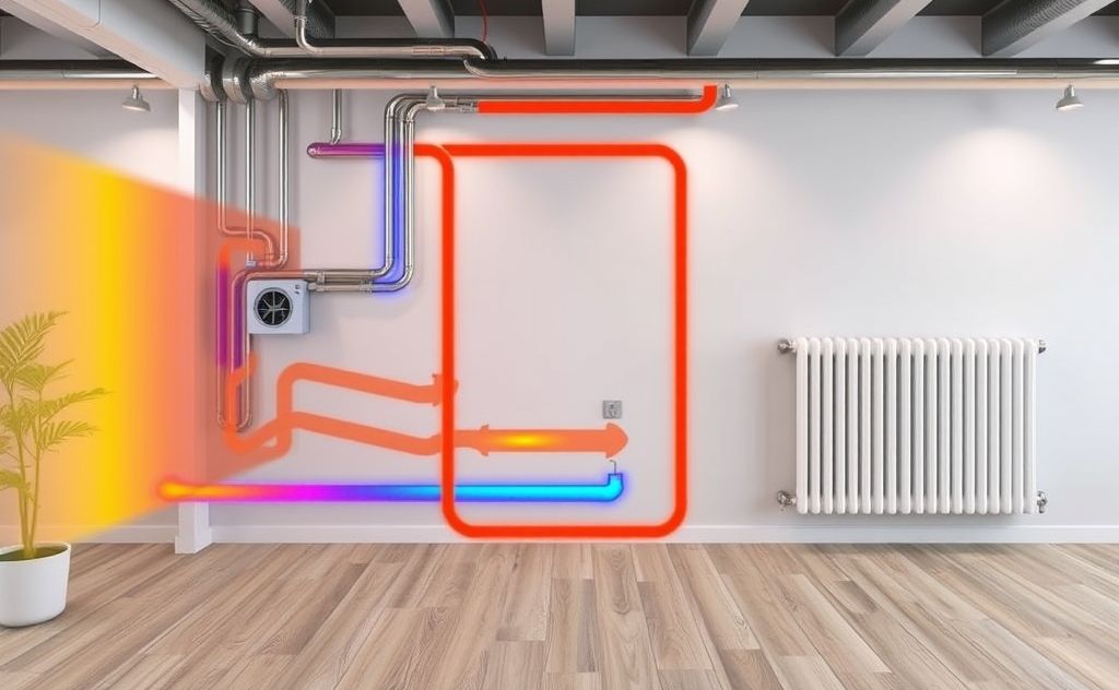 Optimizing system for better heat flow with radiators
