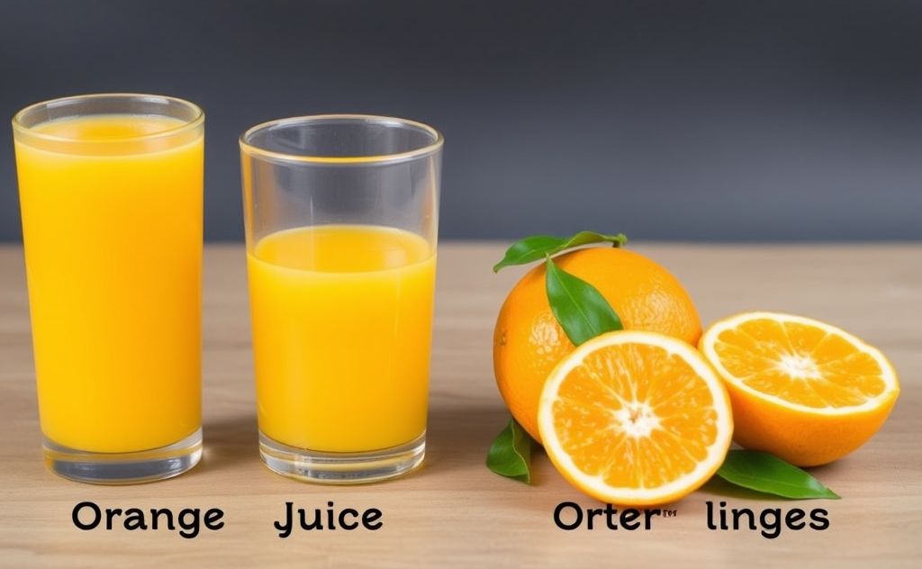 Orange juice and oranges: a taste comparison.