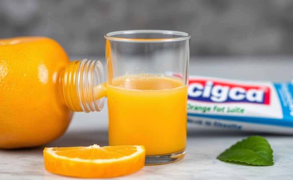Orange juice and toothpaste reaction dangers