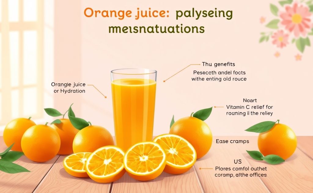Orange juice benefits during menstrual cycles