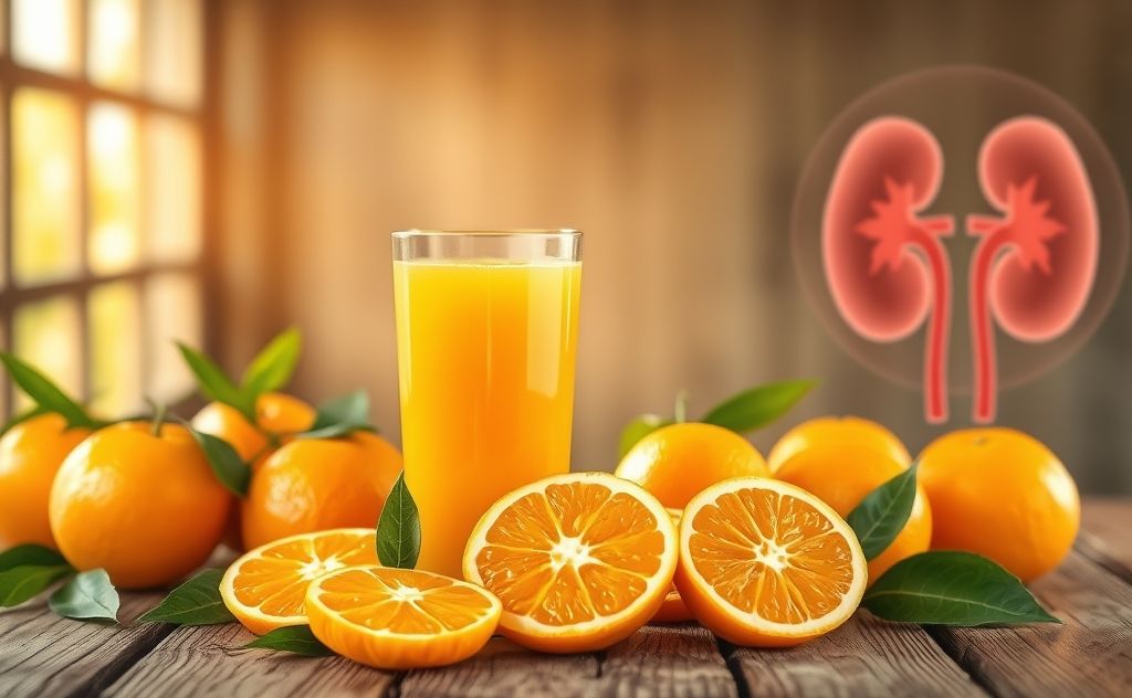 Orange juice benefits kidney stone health