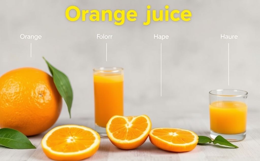 Orange juice color explained through its natural hues