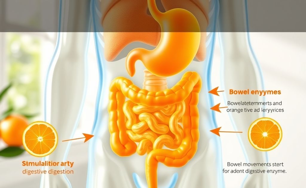 Orange juice effects on digestion and bowel movement