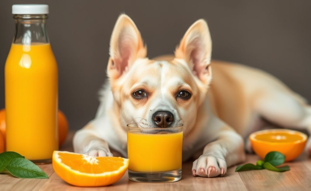 Orange juice effects on dogs' health risks