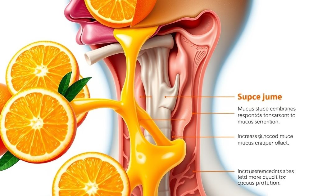 Orange juice impact on mucus production