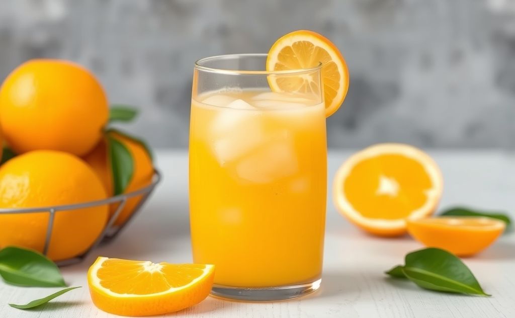 Orange juice with calcium benefits and nutrition