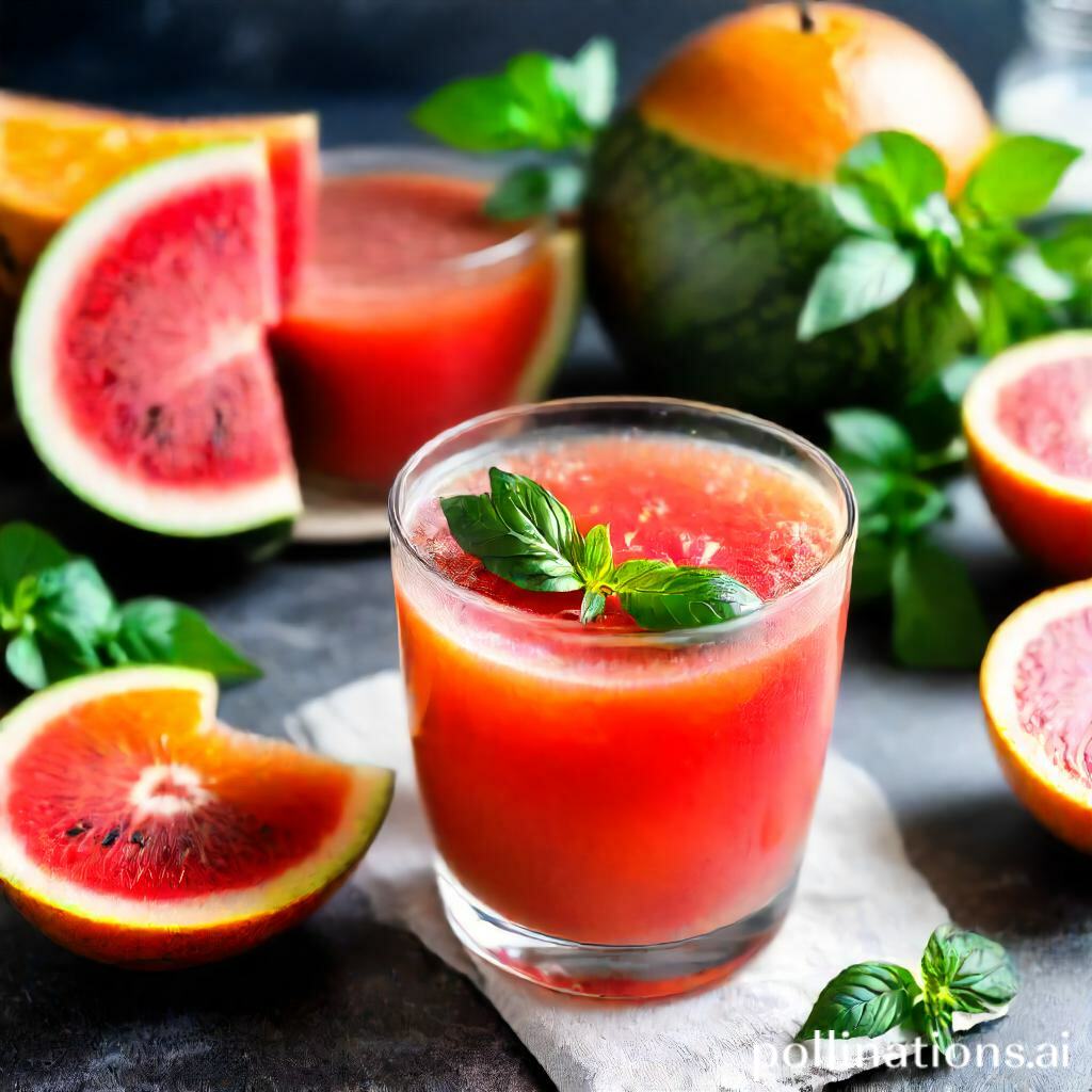 Orange Watermelon Juice With Basil And Mint?
