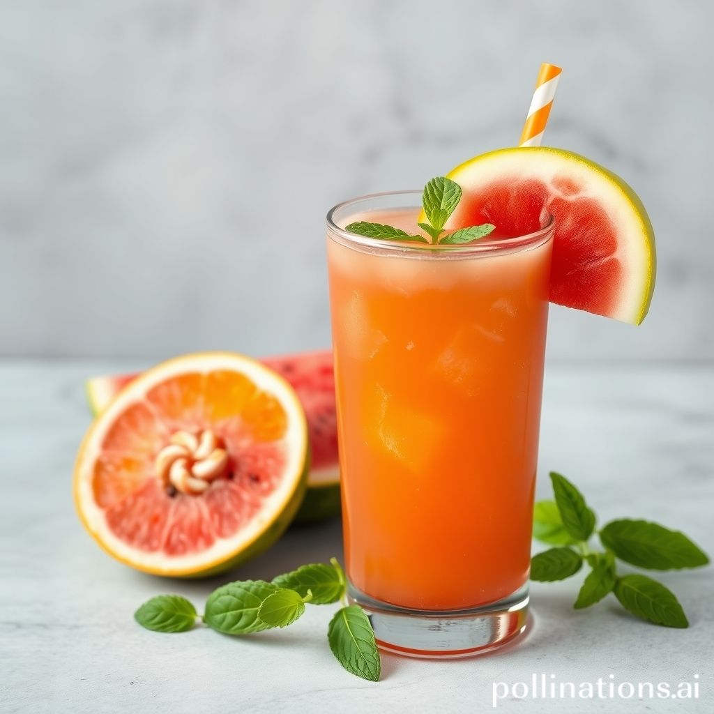 Orange Watermelon Juice With Basil And Mint?