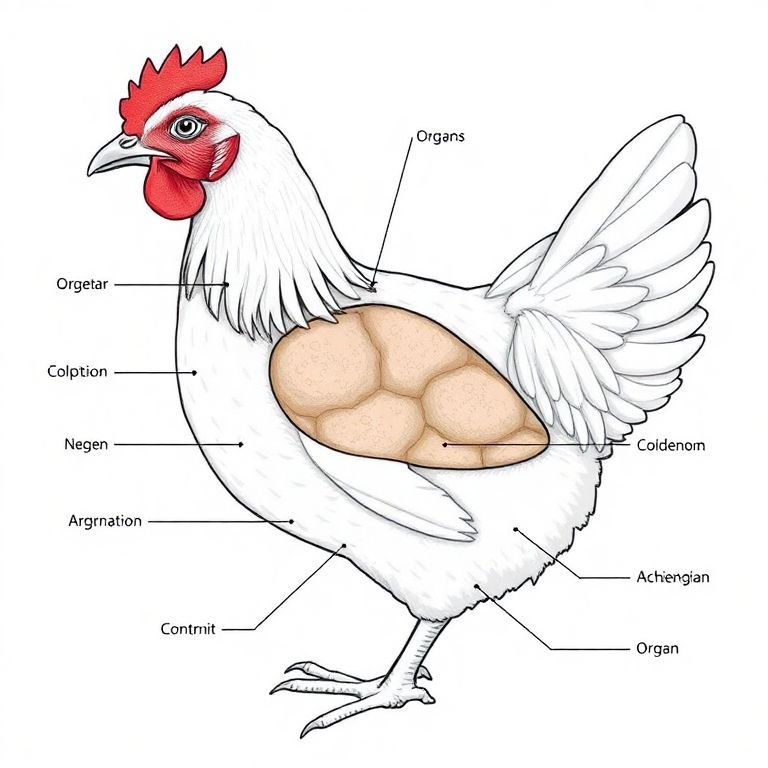 Chicken respiration organs