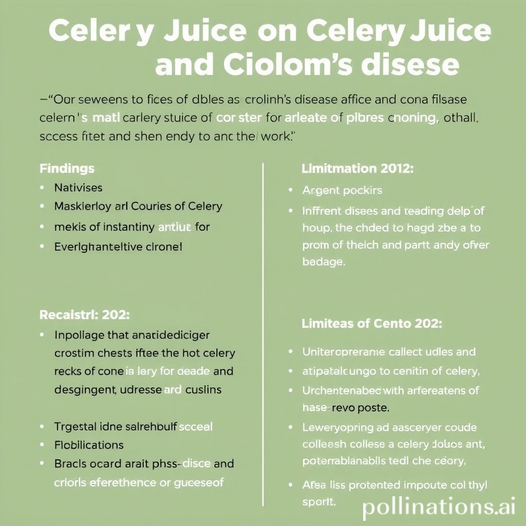 Scientific Research: Celery Juice and Crohn's Disease