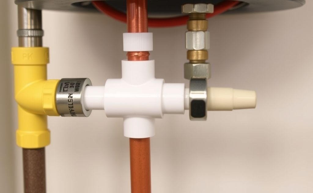 PEX connections for electric water heater