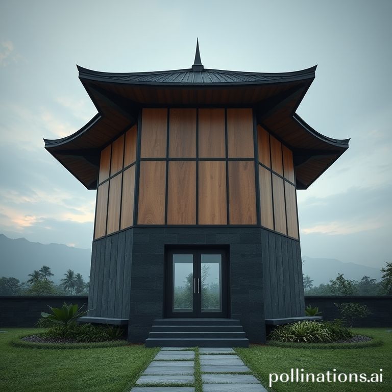 Pagar besi hollow minimalis warna hitam doff