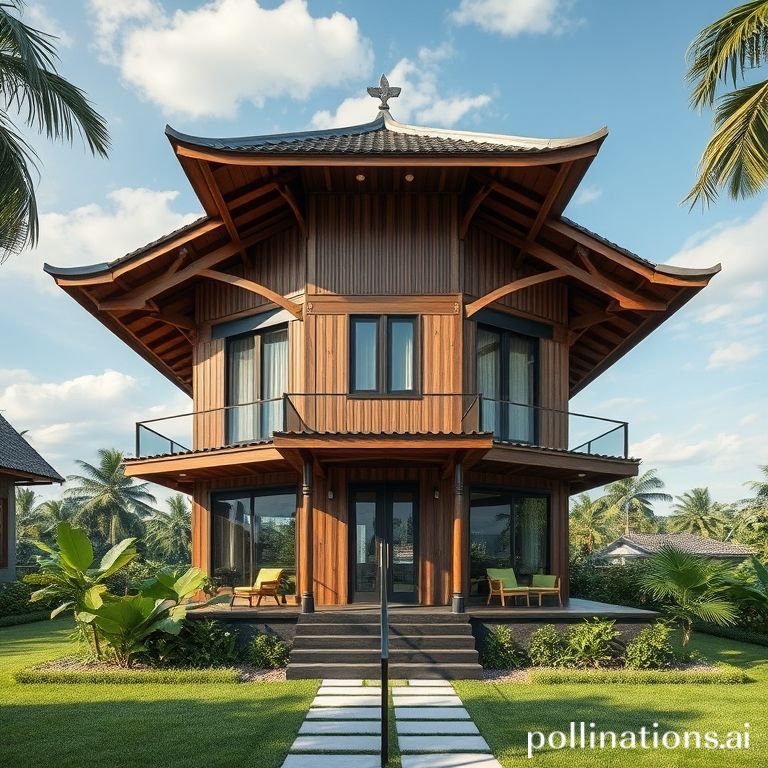 Pagar kombinasi kayu ulin dan besi