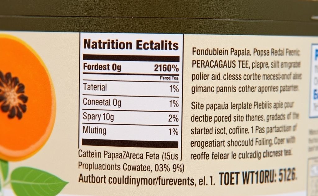 Panera Passion Papaya Green Tea caffeine content