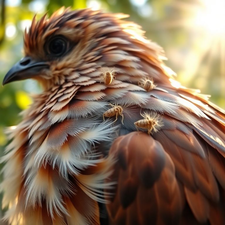 Feather loss due to parasites.