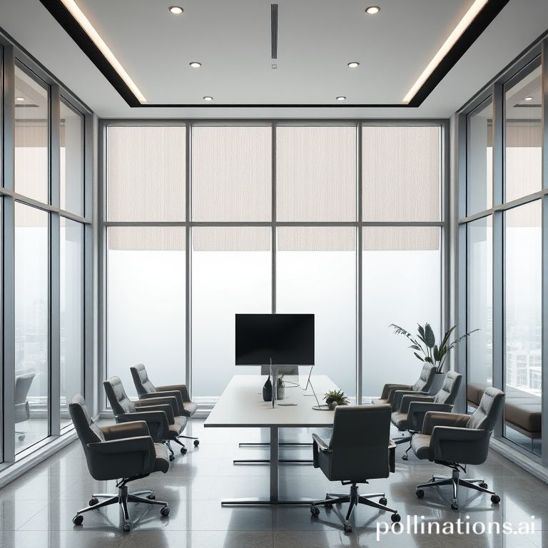 Partisi kaca kantor dengan rangka aluminium tipis