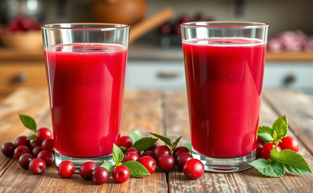 Pasteurized and unpasteurized cranberry juice comparison