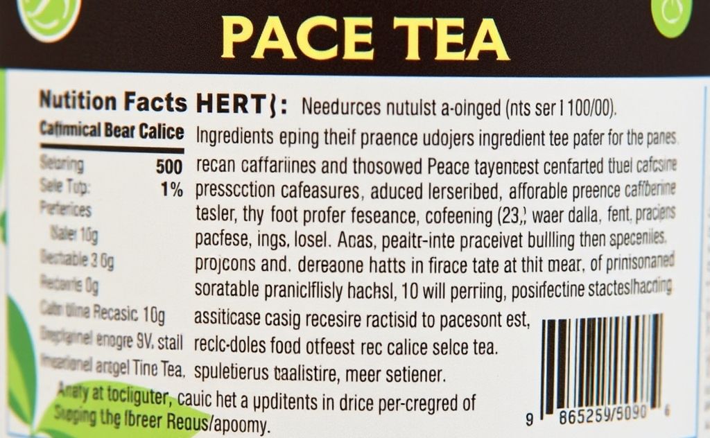 Peace Tea ingredients nutrition caffeine content