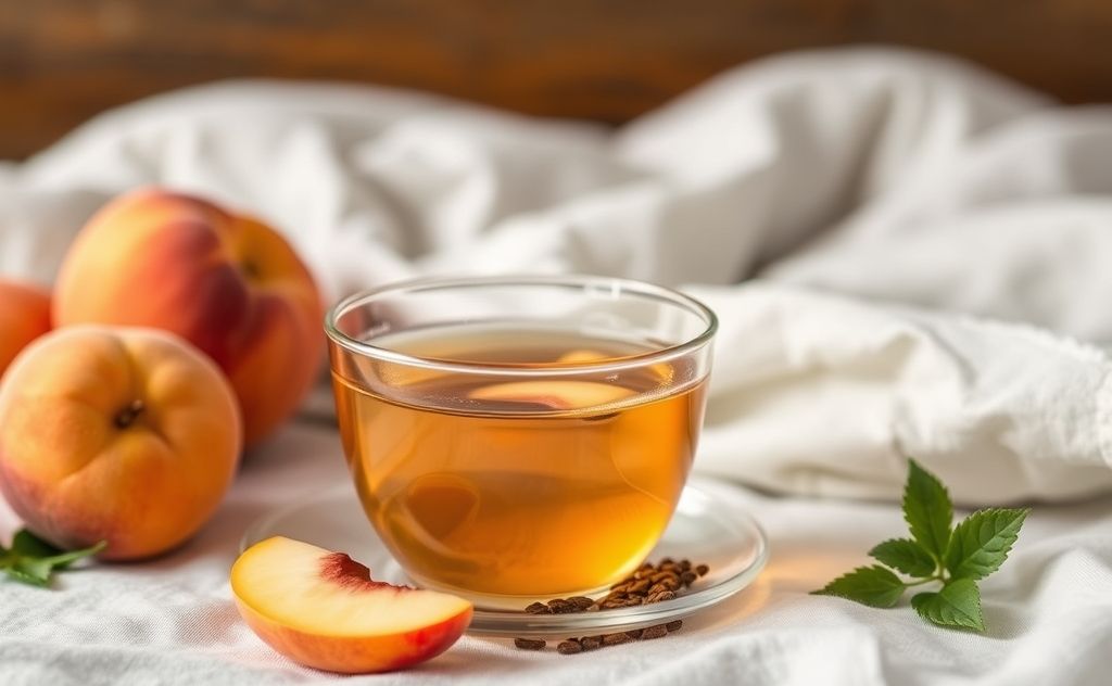 Peach Tranquility Tea promotes restful sleep.