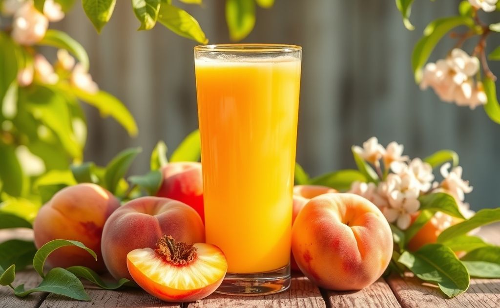 Peach juice boosts health and wellness benefits