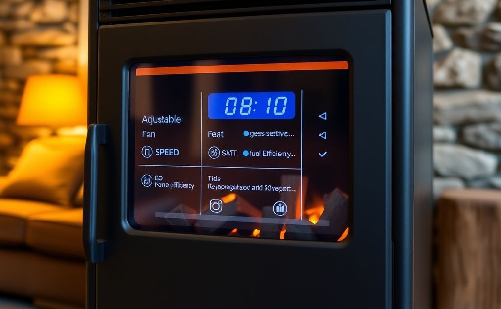 Pellet stove control options for efficient heating
