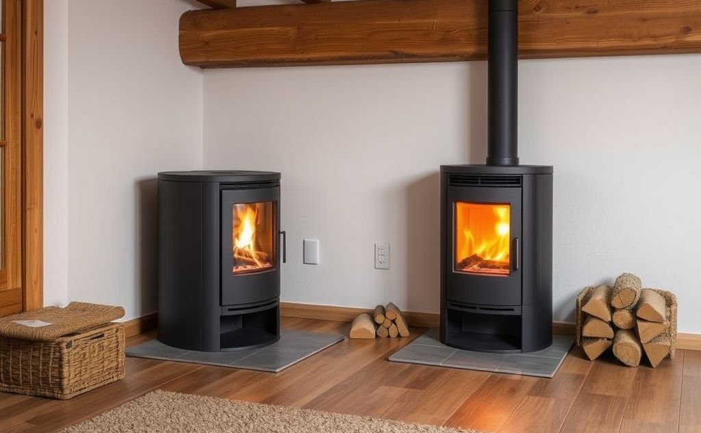 Pellet stove warmth and savings in winter comfort