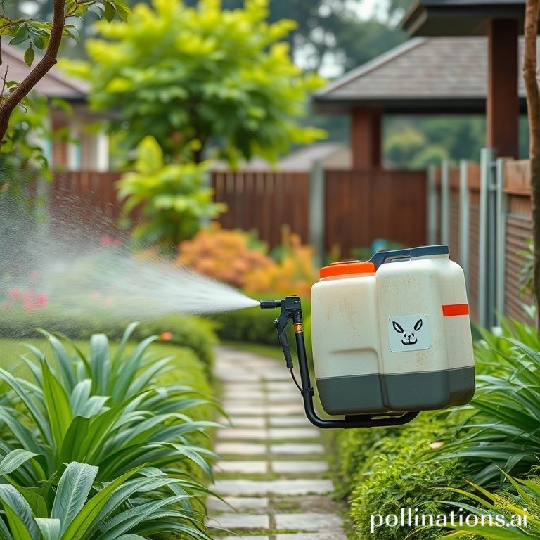 Penyemprotan gulma selektif pada taman perumahan Bogor