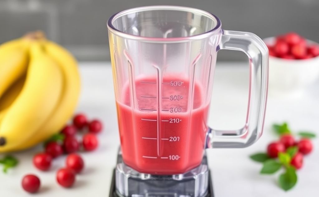 Perfect cranberry juice smoothie ratios blend well