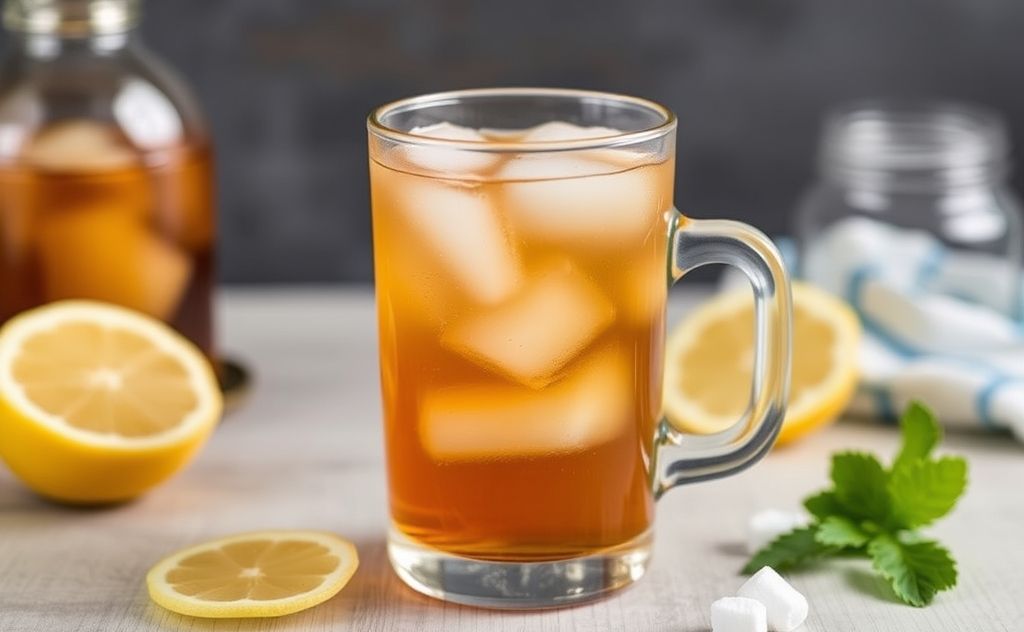 Perfectly sweetened iced tea with sugar blend