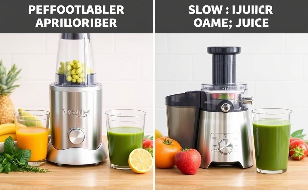 Performance comparison Nutribullet Slow Juicer Omega Juicer