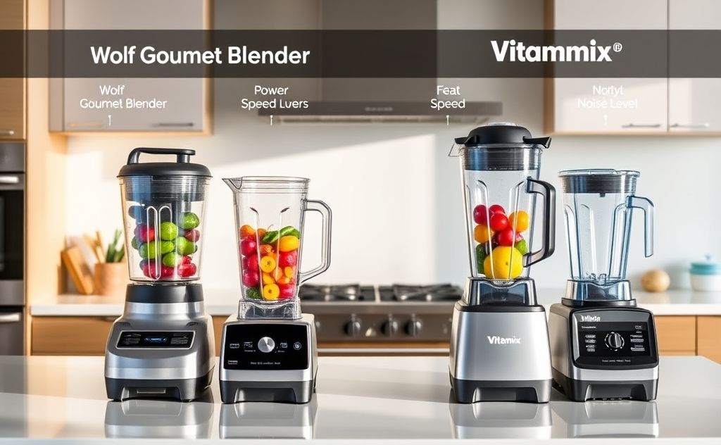 Performance comparison Wolf Gourmet Blender Vitamix